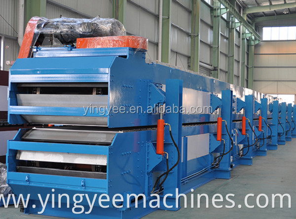 Hebei China auto sandwich panel production line/pu foam sandwich wall panel making machine